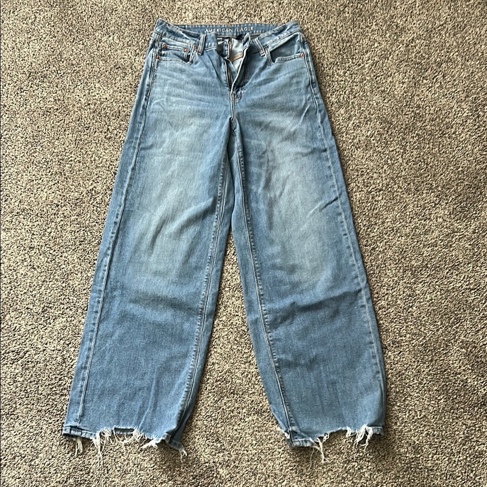 Women's American Eagle super high-rise baggy wide leg jeans